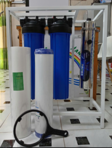 BỘ 2 CÔC LỌC THÔ BÉO + UF 3000L ( Khung Sơn Tĩnh Điện)