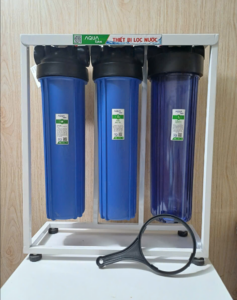 BỘ 3 CỐC LỌC THÔ 20IN BÉO(1T2X)GIÁ NANO CHÂN CAO(UF)