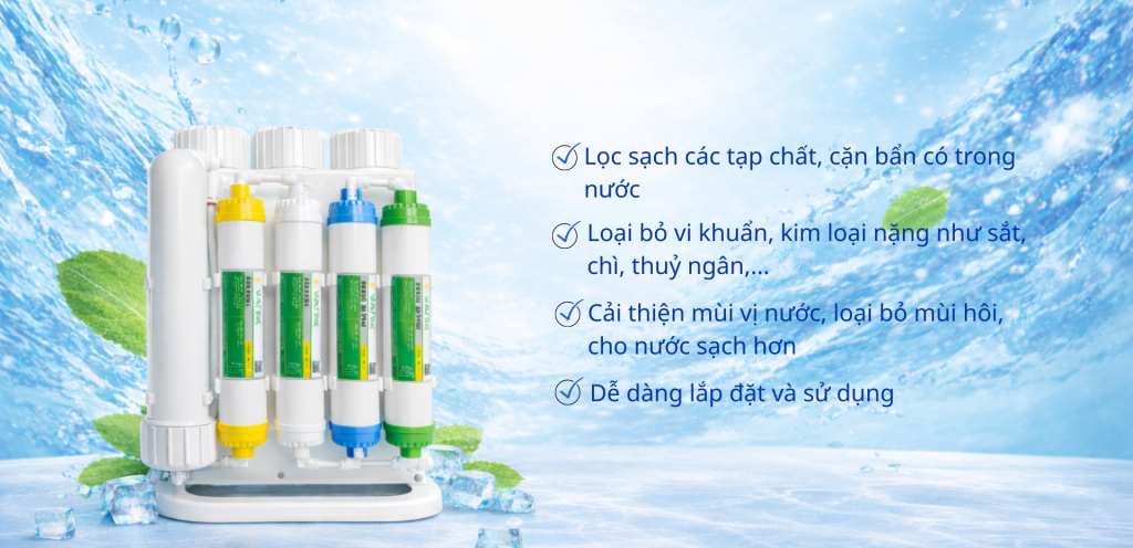 Máy lọc nước để gầm 8 cấp Ewater