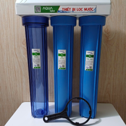 BỘ 3 CỐC LỌC THÔ 20IN ĐÚC LIỀN ( 1 trong 2 xanh) ( Bộ lõi 20in CTO)