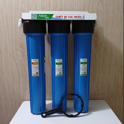 BỘ 3 CÔC LỌC THÔ 20IN GẦY ( 3 XANH ) GIÁ SẮT NANO ( Cation )