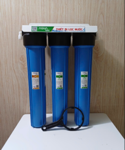 BỘ 3 CÔC LỌC THÔ 20IN GẦY(3X) GIÁ SẮT NANO(Cation)