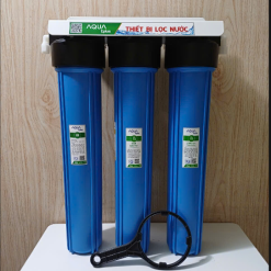 BỘ 3 CÔC LỌC THÔ 20IN GẦY ( 3 xanh) GIÁ SẮT NANO ( UF )