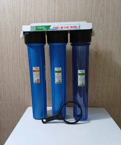 BỘ 3 CÔC LỌC THÔ 20IN GẦY ( 1 TRONG 2 XANH) GIÁ SẮT NANO ( Cation )