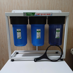 BỘ 3 CỐC LỌC THÔ 10IN BÉO ( 1 TRONG 2 XANH) GIÁ NANO CHÂN CAO ( UF )