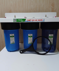 BỘ 3 CỐC LỌC THÔ 10IN BÉO ( 1 TRONG 2 XANH) GIÁ NANO ( Bộ lõi 10in béo CTO)