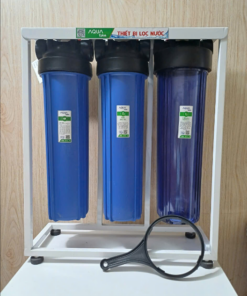 BỘ 3 CỐC LỌC THÔ 20IN BÉO(1T2X)GIÁ NANO CHÂN CAO(UF)